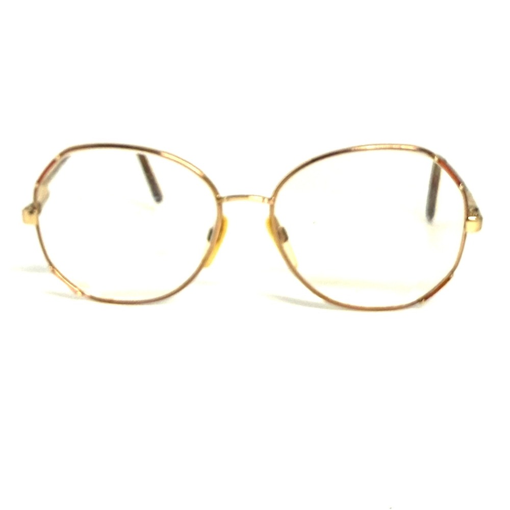 Vintage Safilo Lady 1012 Gold Oversized Eyeglass Frames Italy 135mm 24278